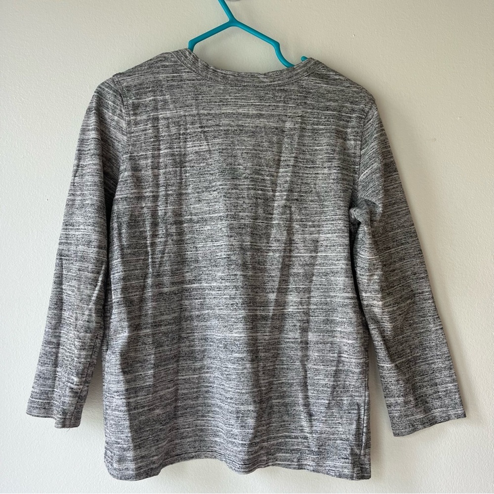 🌼 5/$20 Old Navy Boys Heather Gray Henley Long Sleeve Shirt Size 4T Cotton Blend - Picture 7 of 8